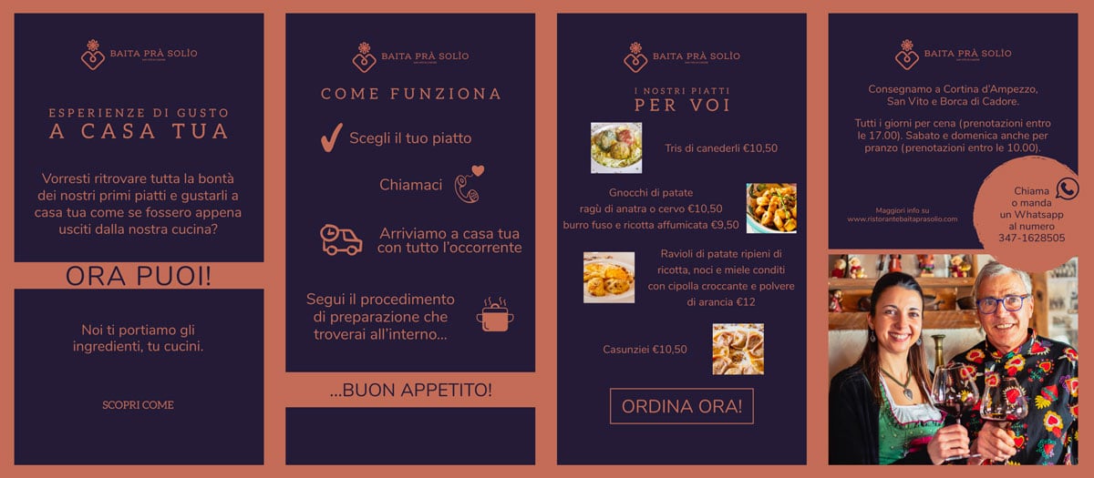 Ristorazione: reagire al lockdown causato dal Corona virus. Il caso pratico di Baita Prà Solìo a San Vito di Cadore