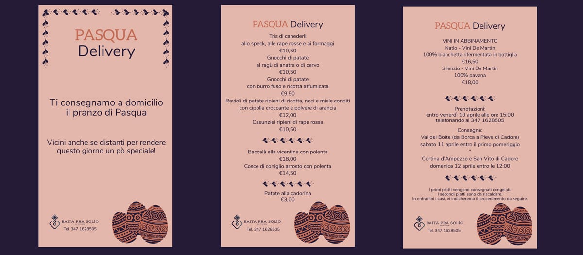 Ristorazione: reagire al lockdown causato dal Corona virus. Il caso pratico di Baita Prà Solìo a San Vito di Cadore